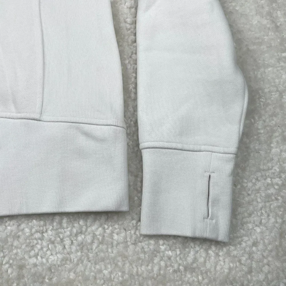 Lululemon Scuba Full Zip Hoodie White Seawheeze NEW